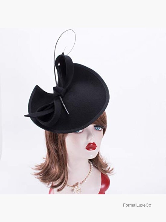 Vintage Wool Felt Saucer Fascinator Headpiece Cocktail Party Hat main image 7